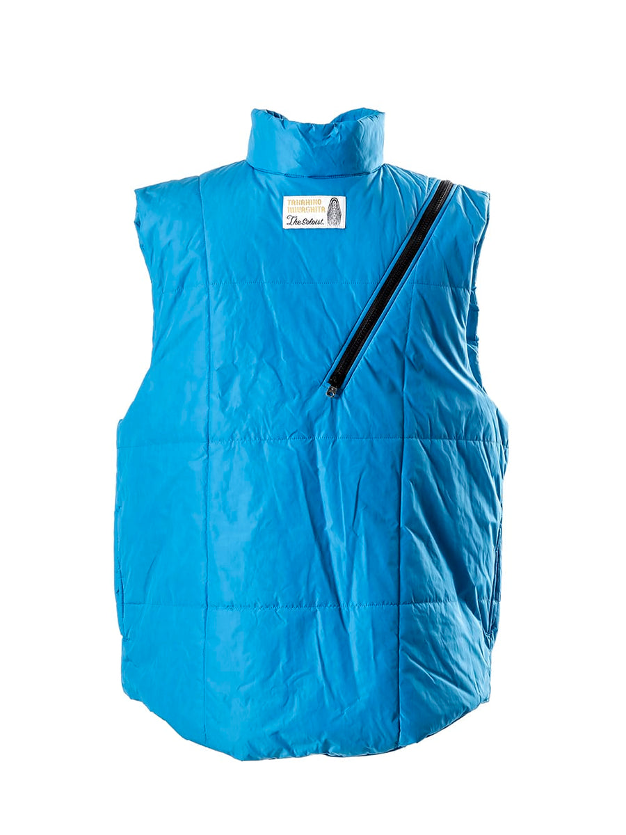 sj.0007AW22_lblue double zip reverse puffy vest. TheSoloist