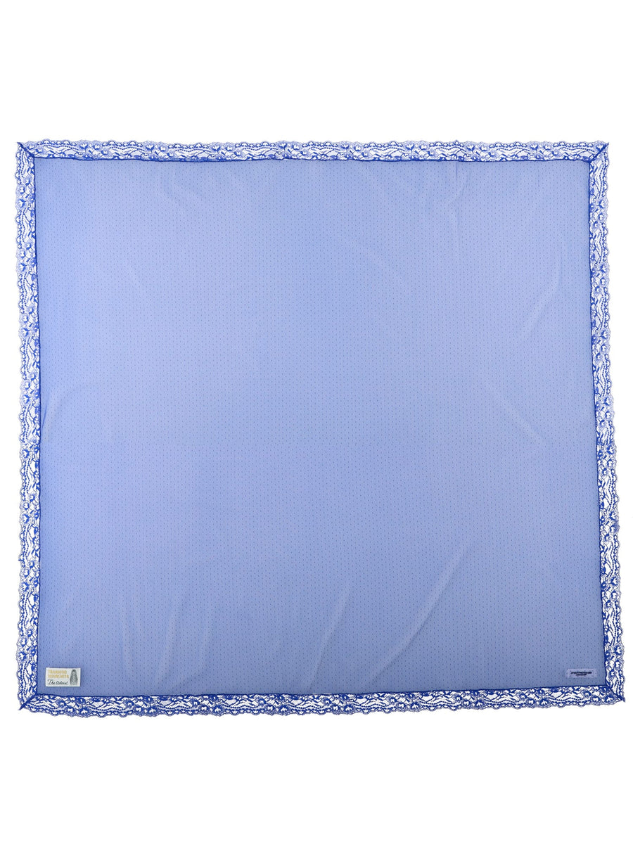 sa.0003AW22_blue レーススカーフ 125cm×125cm
