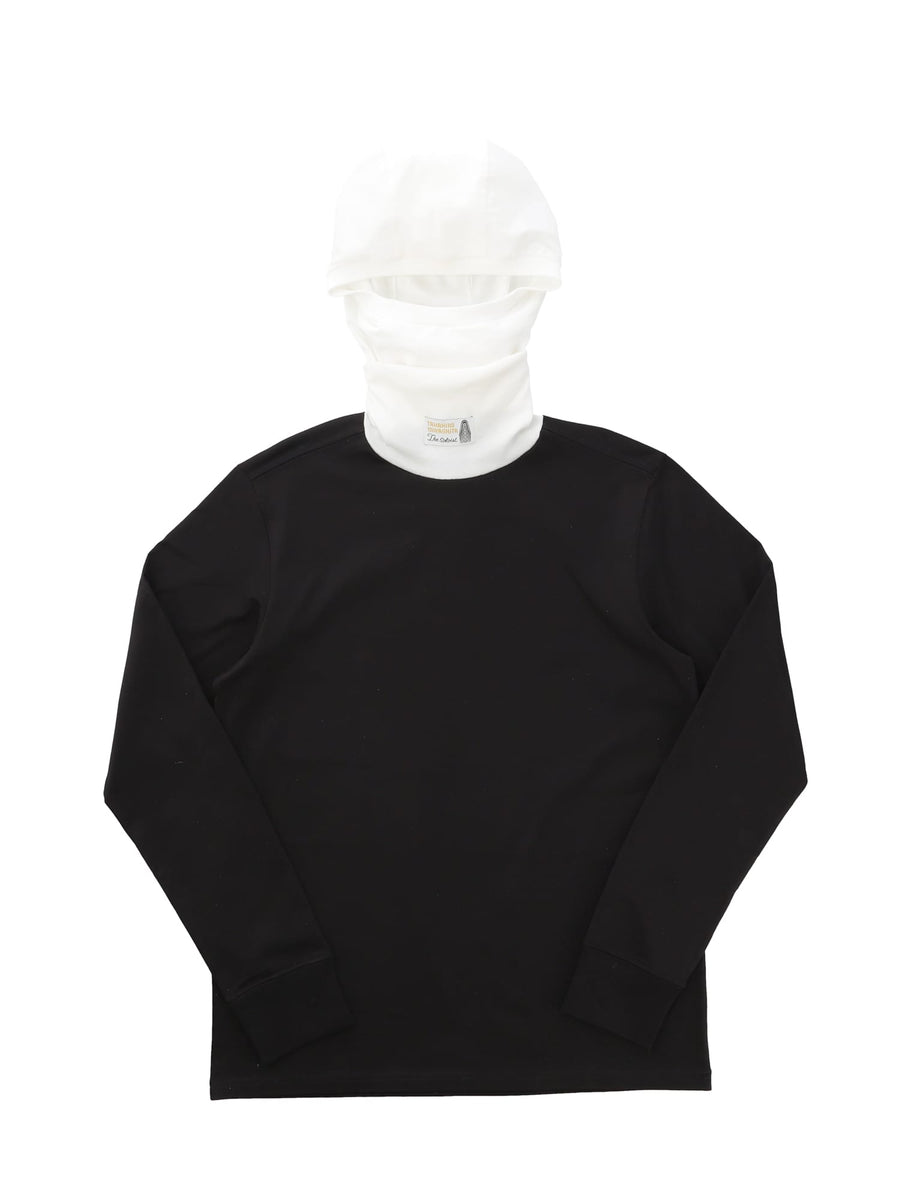 sc.0009AW22_blackxwhite balaclava turtle neck l/s tee. TheSoloist