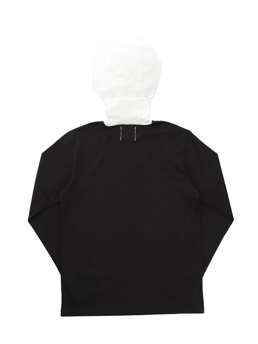 sc.0009AW22_blackxwhite balaclava turtle neck l/s tee. TheSoloist