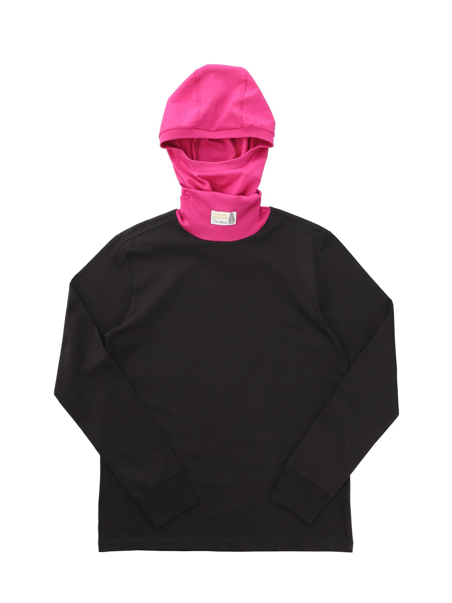 sc.0009AW22_blackxpink balaclava turtle neck l/s tee. TheSoloist