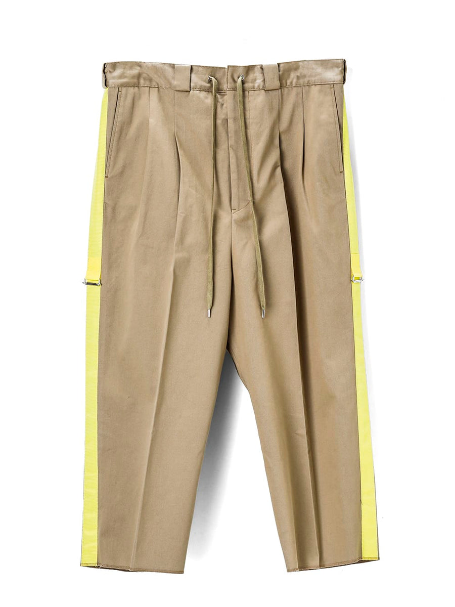 side tape adjustable length 2 tucks work pant.