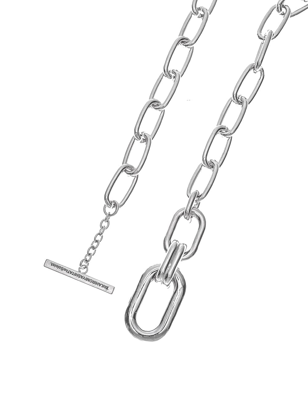 gradation cube chain necklace 4./w charm