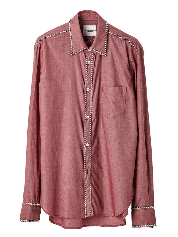 reglar collar twill shirt.(studs)