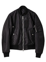 sj.0012SS25-black bomber jacket. Plainsong 2025 Spring