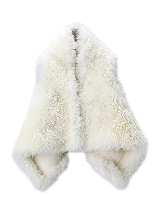 two-way wrap around micro fur vest