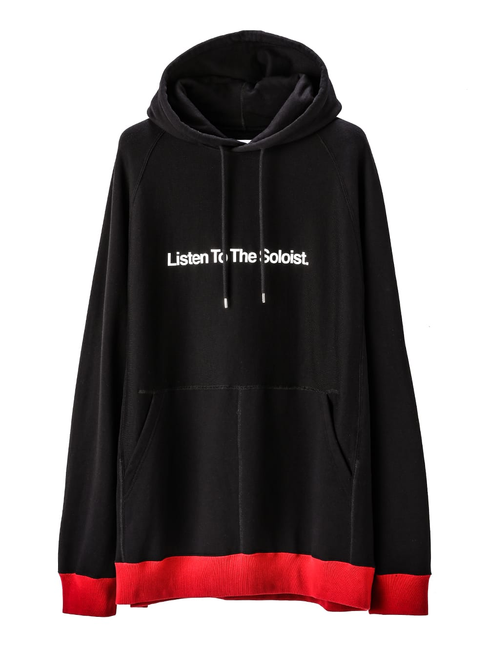 sxc.0002-black×red Listen To The Soloist.(oversized bicolor hoodie 