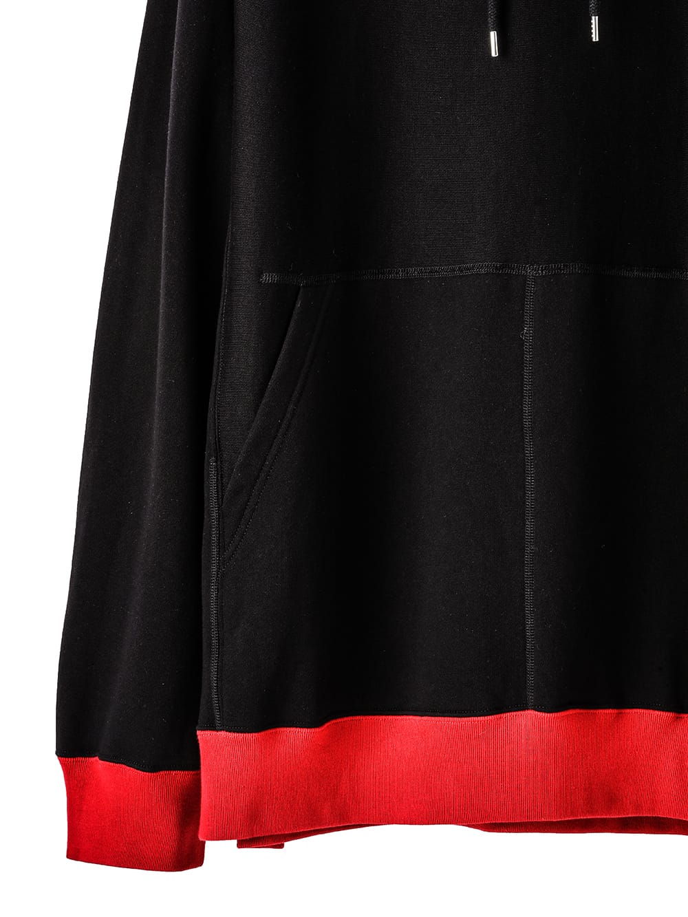 sxc.0002-black×red Listen To The Soloist.(oversized bicolor hoodie 