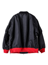 sxj.0001-black×red oversized bicolor flight jacket.  TAKAHIROMIYASHITATheSoloist.（タカヒロミヤシタザソロイスト.）