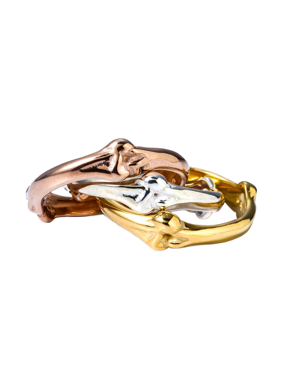 bone shaped trinity ring