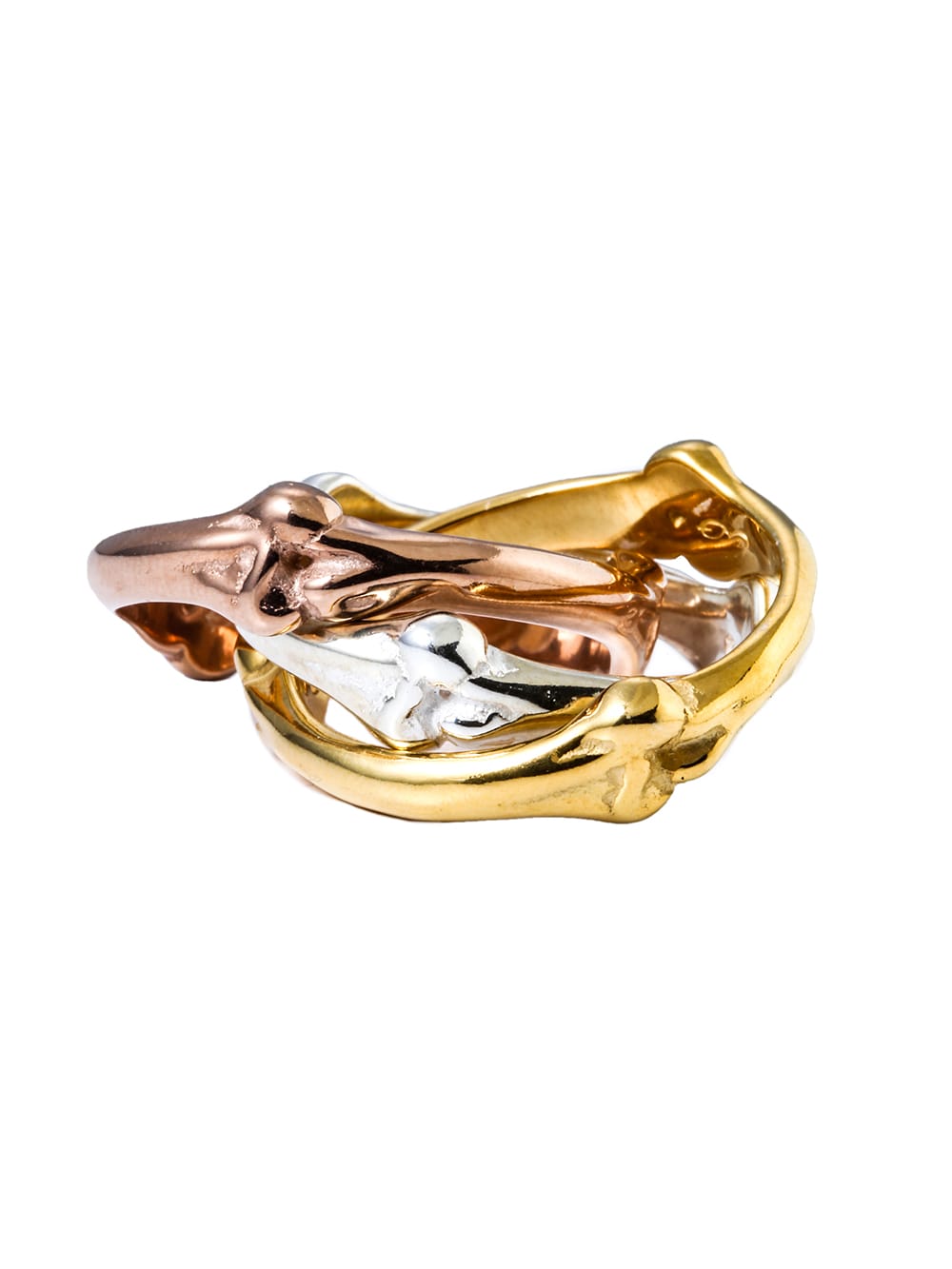 bone shaped trinity ring