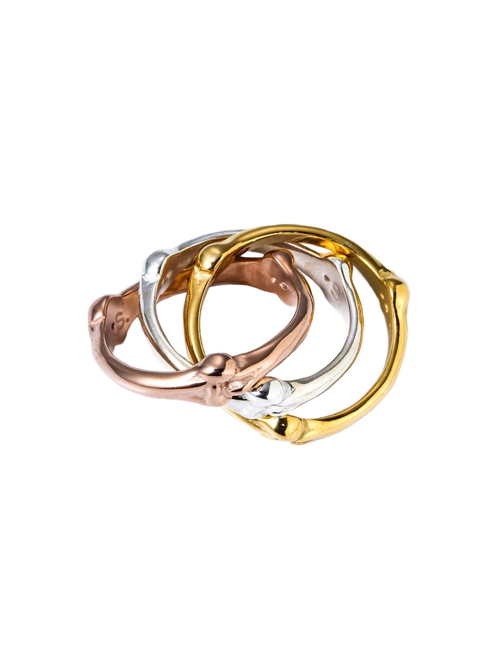 bone shaped trinity ring