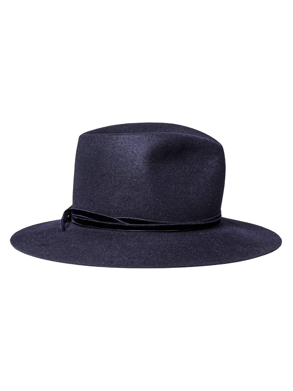 sa.0014AW23-midnight nobled hat./velvet ribbon. THE TWO OF US 2023