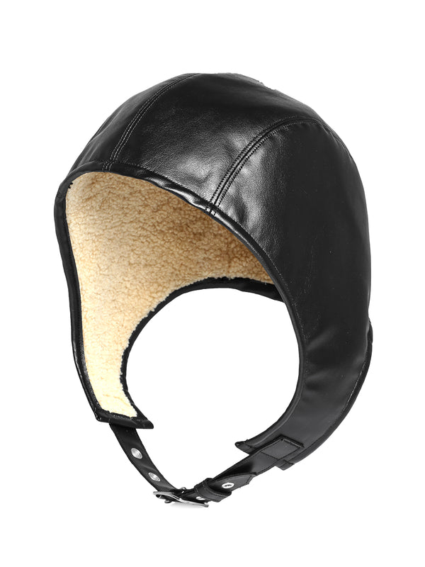 helmet cap.(faux mouton)