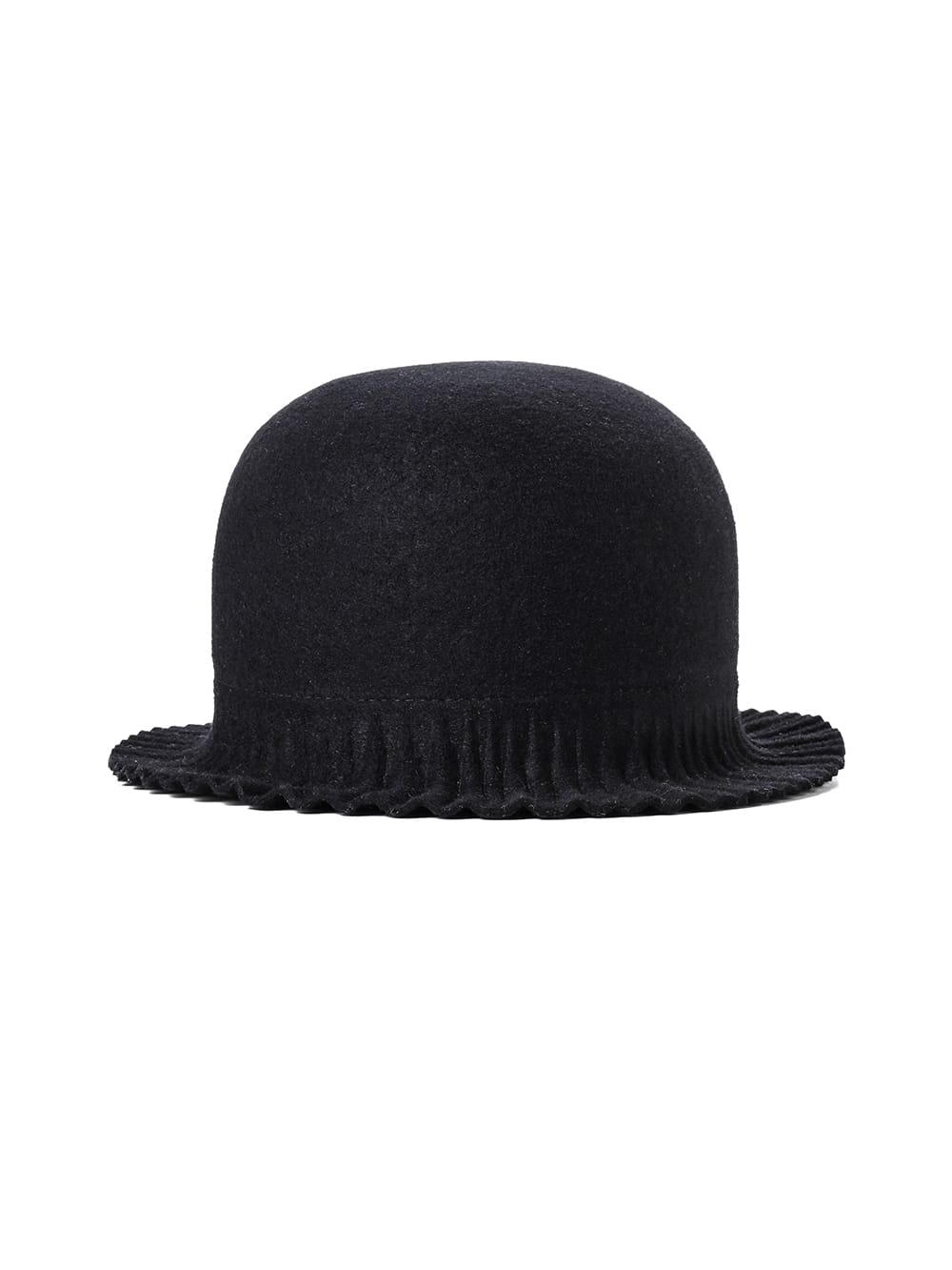 short brim pleated hat