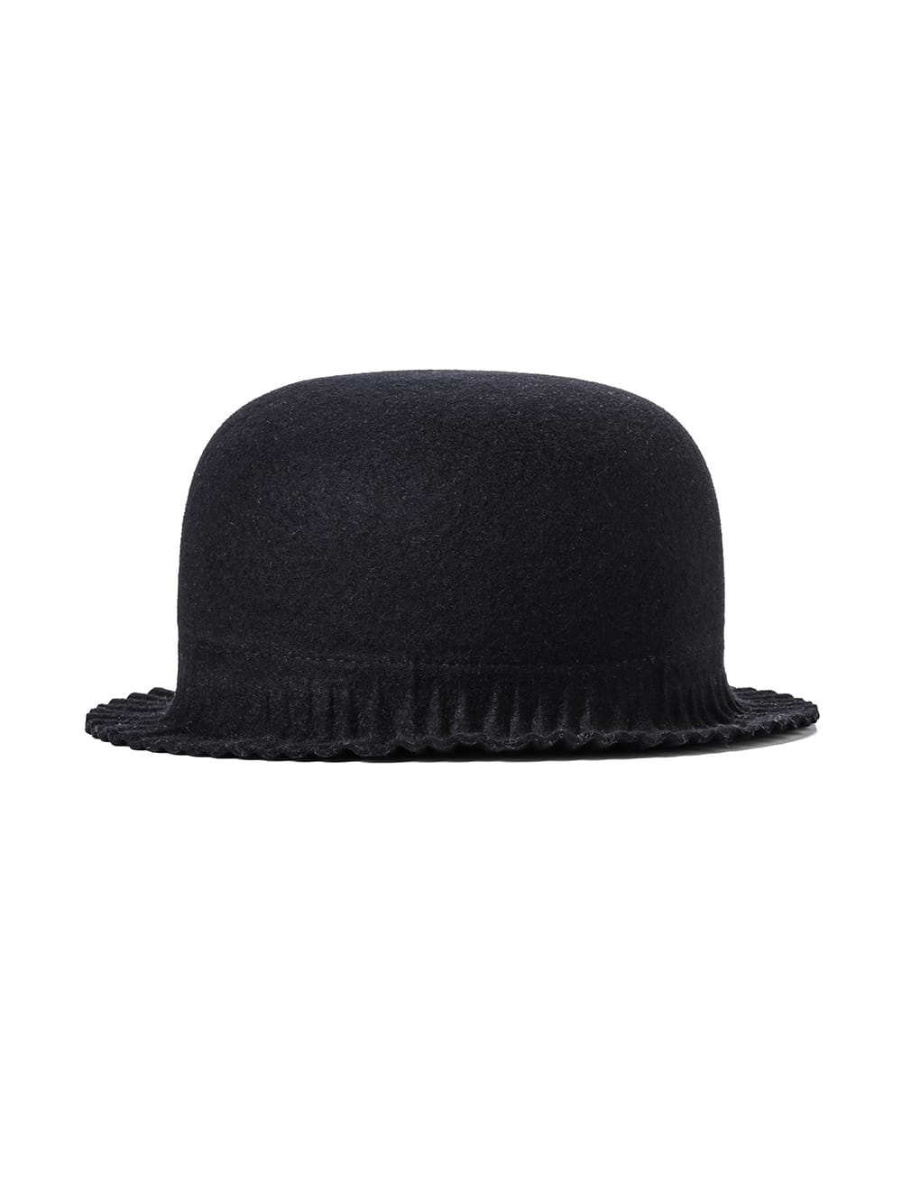 short brim pleated hat