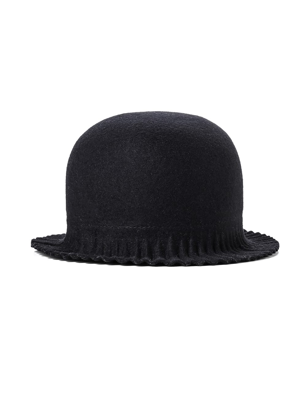 short brim pleated hat