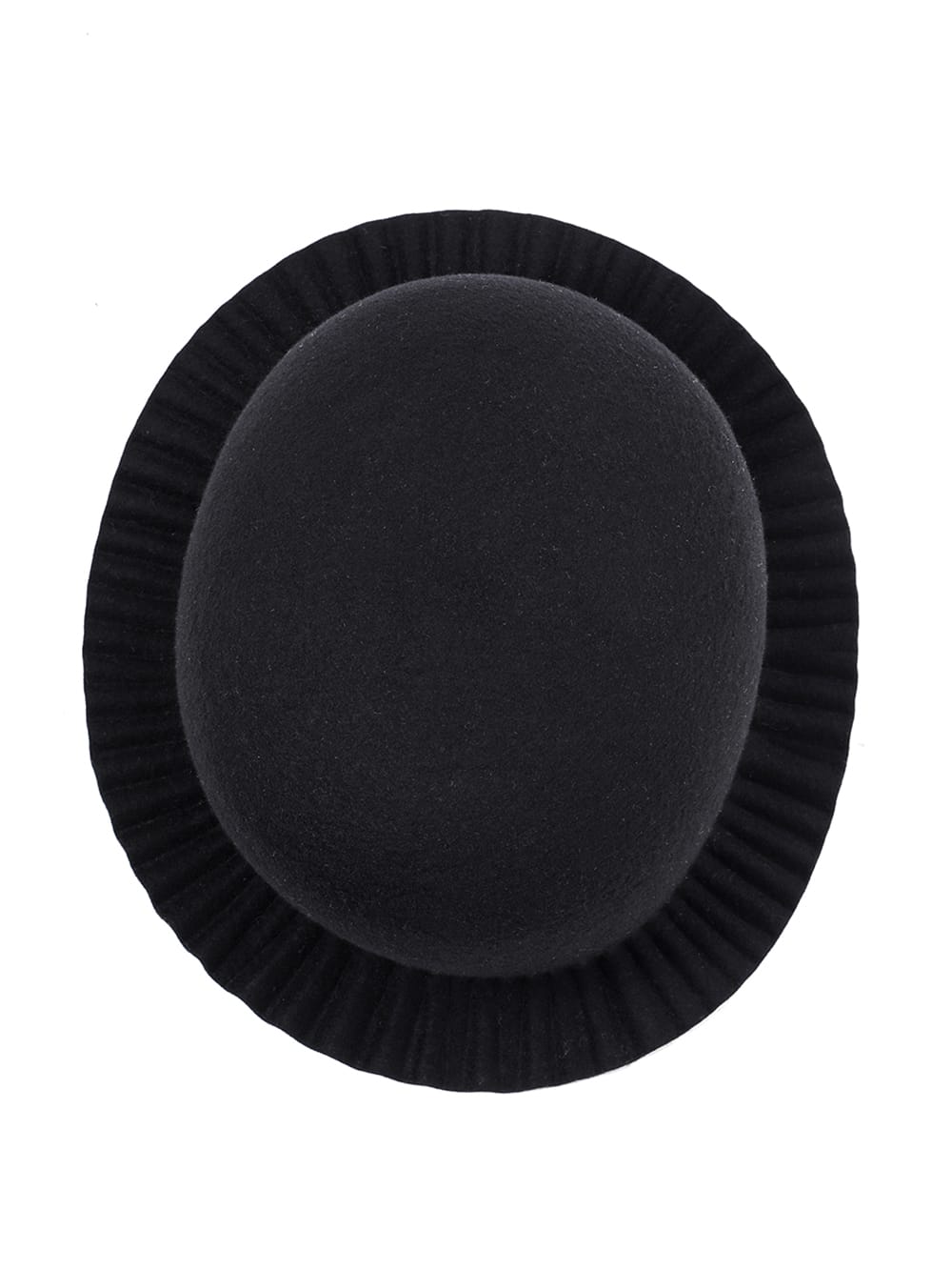 short brim pleated hat