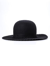 sa.0028AW25-black wide brim pleated hat The Black-and-White
