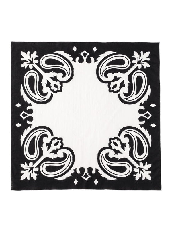two-tone coloar paisely scarf.(L)type01