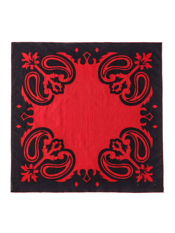 two-tone coloar paisely scarf.(L)type01