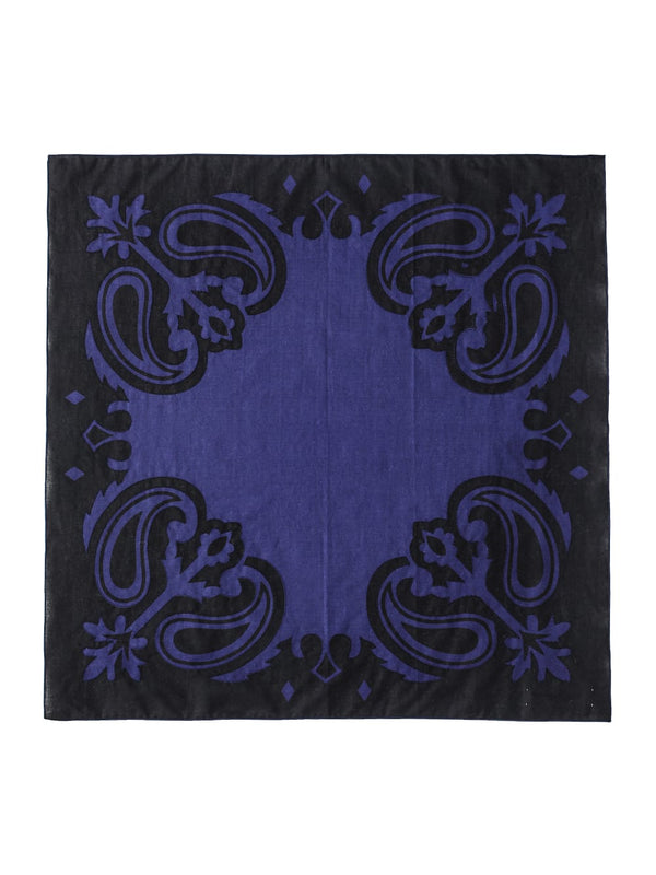 two-tone coloar paisely scarf.(L)type01