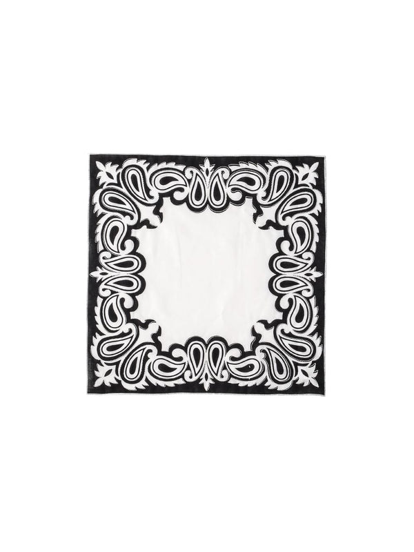 two-tone coloar paisely scarf.(S)type02
