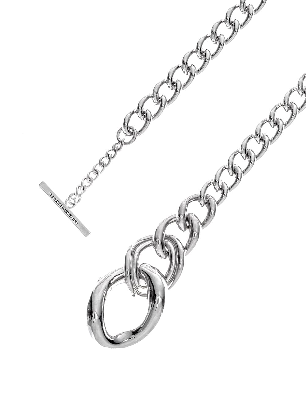 gradation curb chain necklace 11./w charm