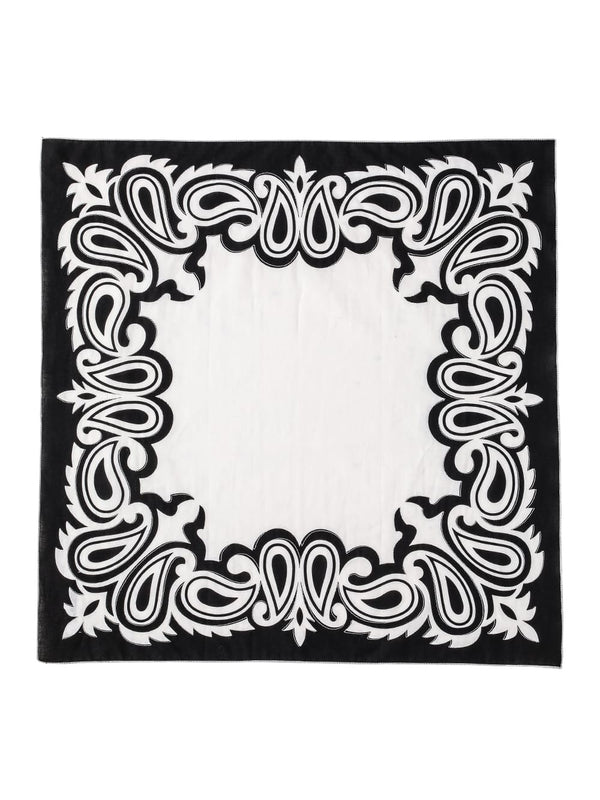 two-tone coloar paisely scarf.(L)type02