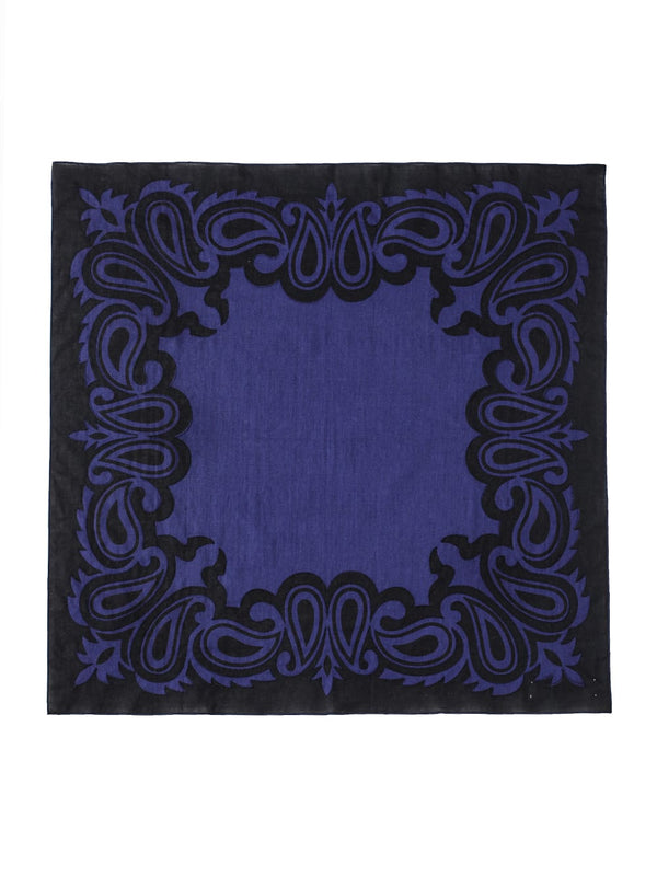 two-tone coloar paisely scarf.(L)type02