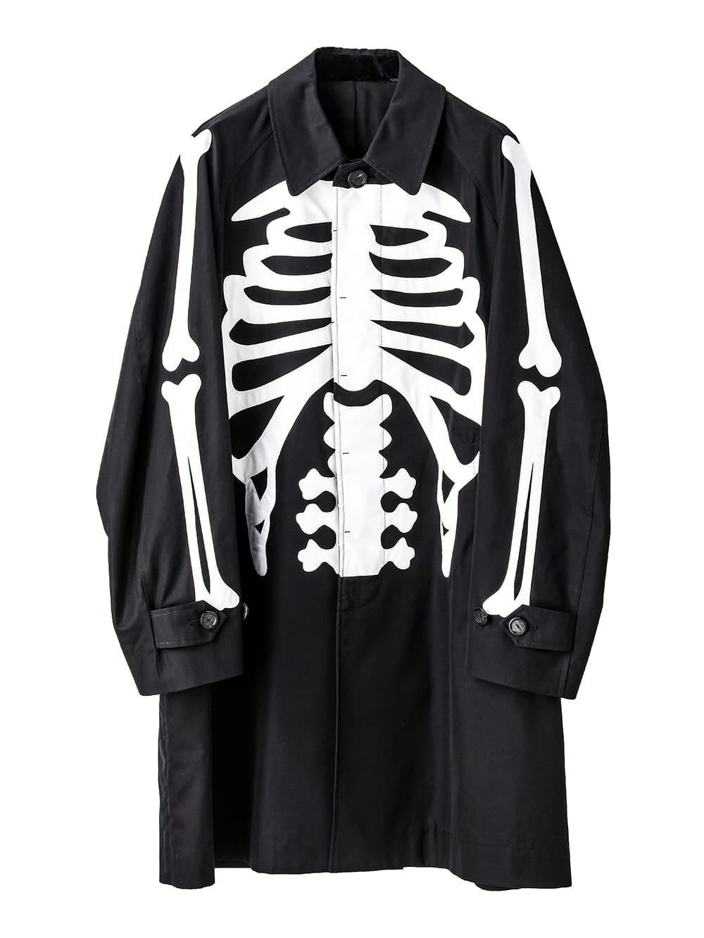 sbj.0001AW24-black x white bone ステンカラーコート Days Of Our