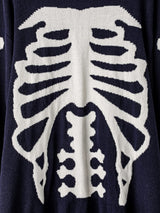 sbk.0001AW24-navy x white bone クルーネックセーター Days Of