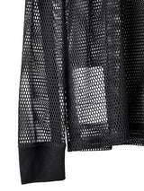 【国内買付】TAKAHIROMIYASHITATheSoloist. メッシュ シャツ sc.0002AW24-black クルーネックメッシュシャツ Days Of Our