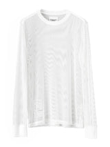 sc.0002AW24-white クルーネックメッシュシャツ Days Of Our