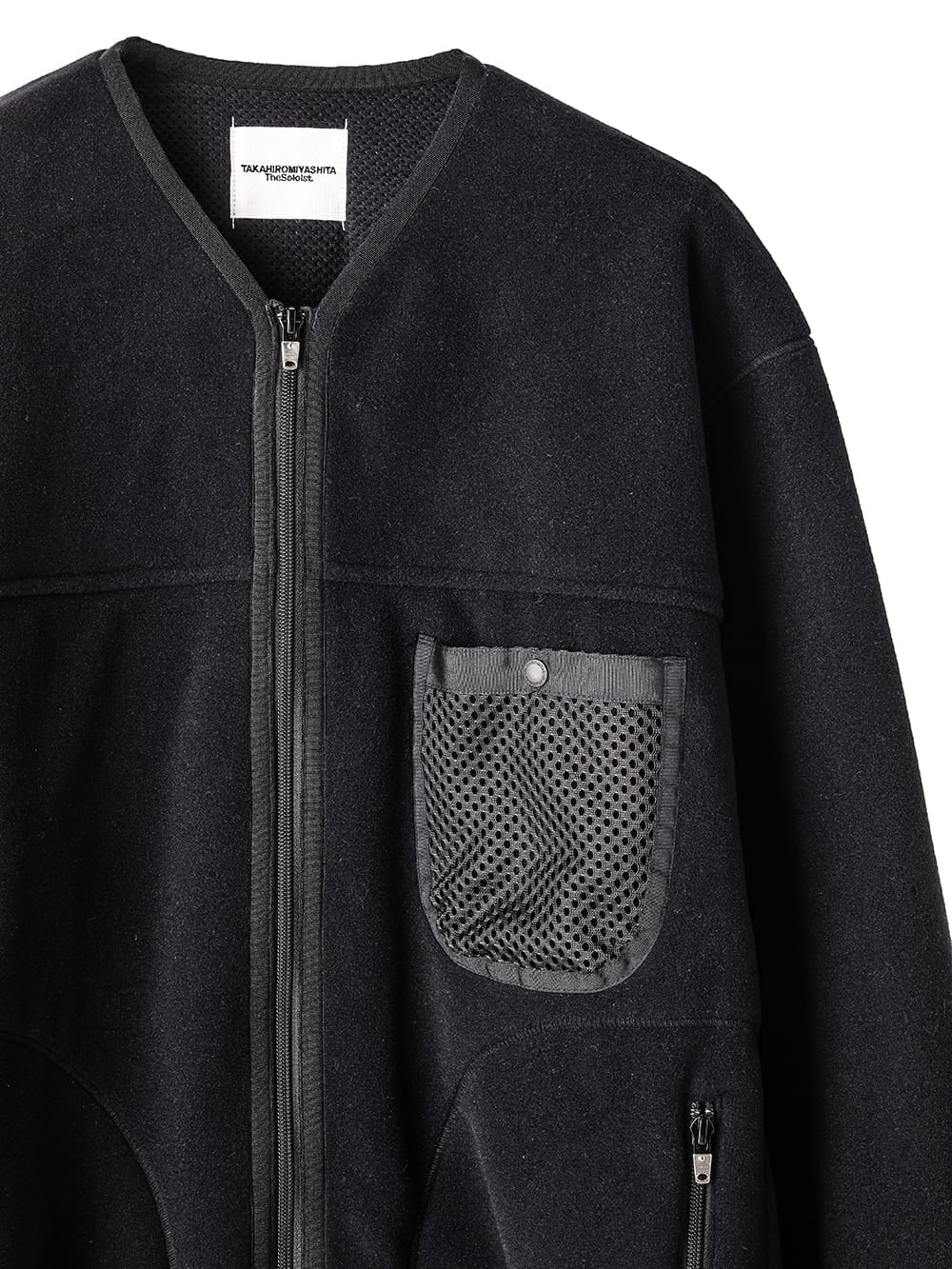 zip up cardigan.