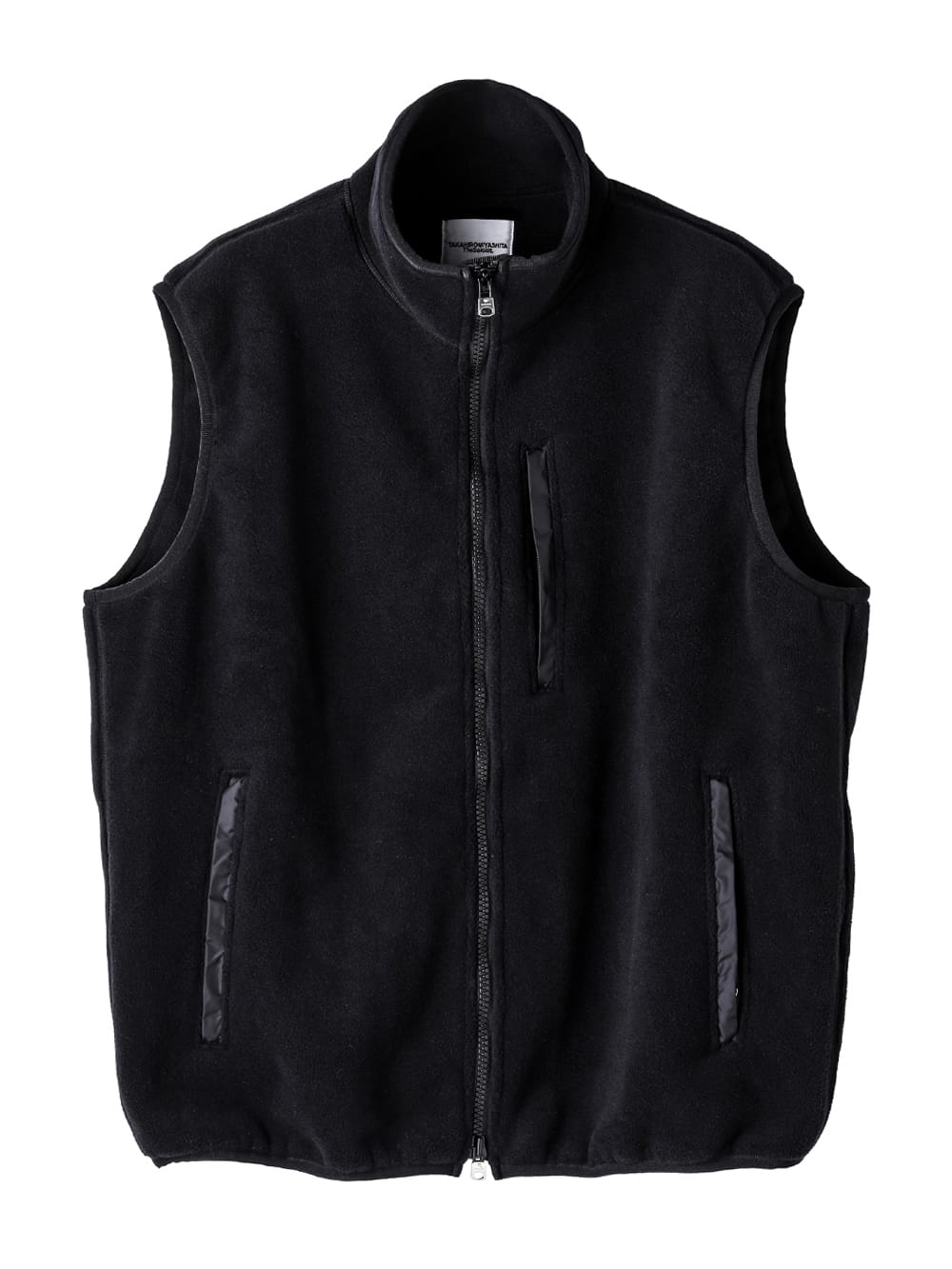 stand collarzip-up vest