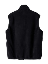 Wai＋:スタンドカラー ベスト*ブラック sc.0004AW25-black スタンドカラージップアップベスト The Black-and