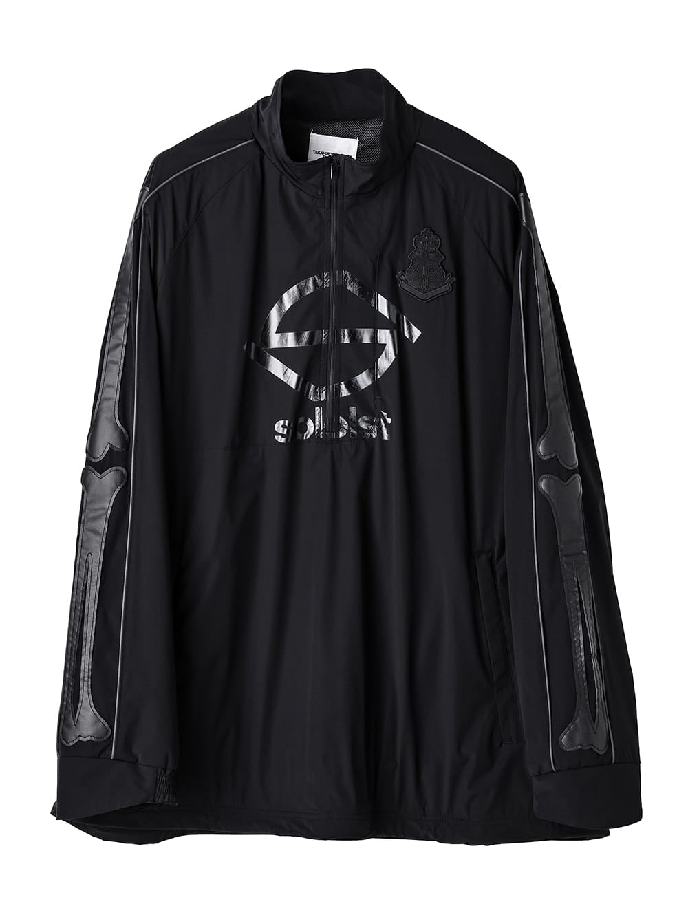 sc.0006bSS24-black x black バックガゼットスリーブアノラック