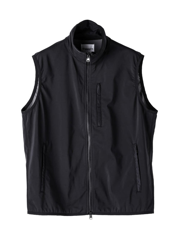 stand collarzip-up vest