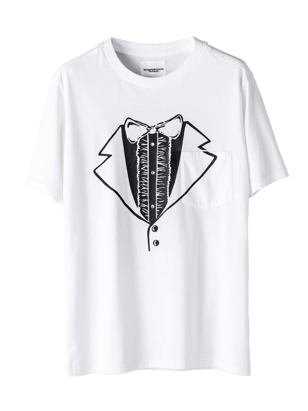 トロンプルイユタキシードショートスリーブTシャツ