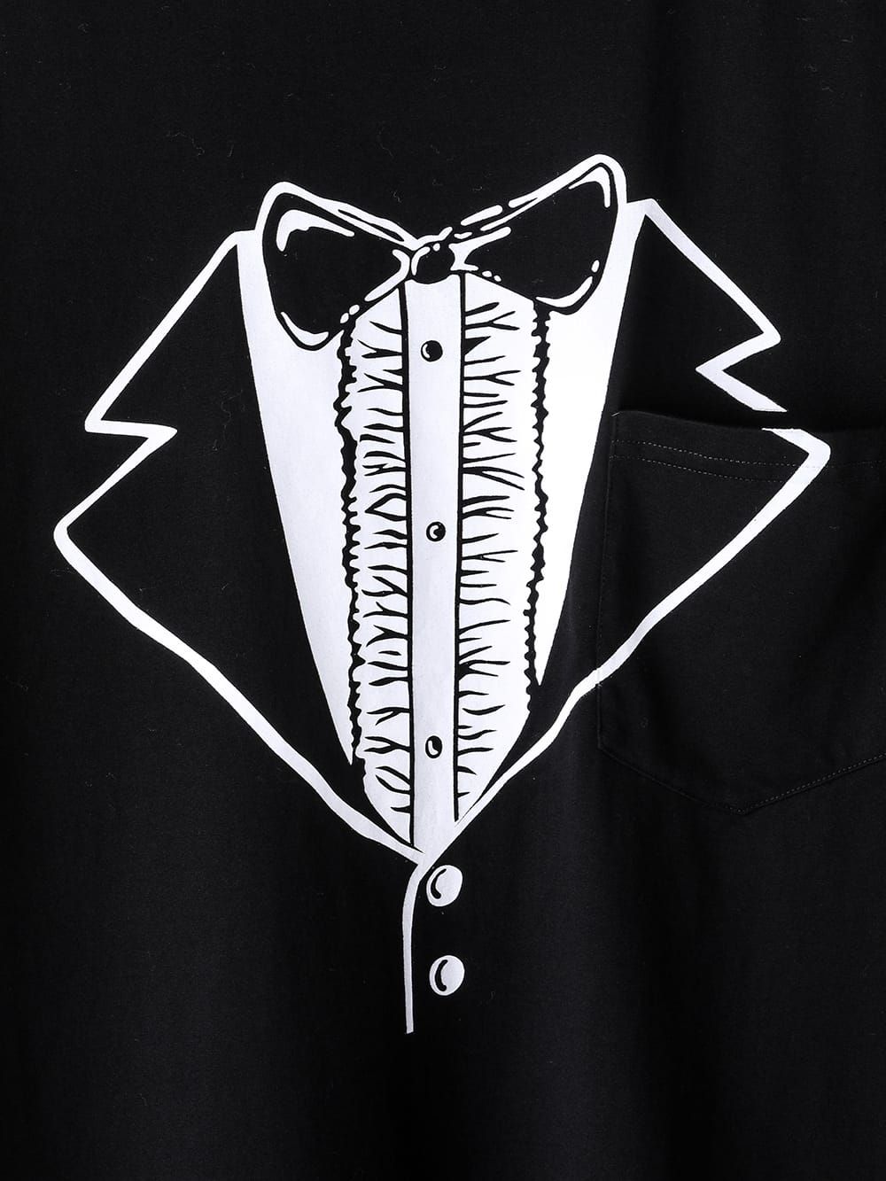 トロンプルイユタキシードショートスリーブTシャツ