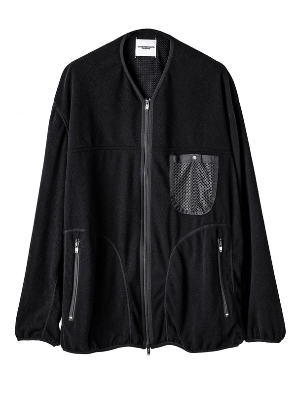 back gusset sleeve full zip fleece jacket.(solid)