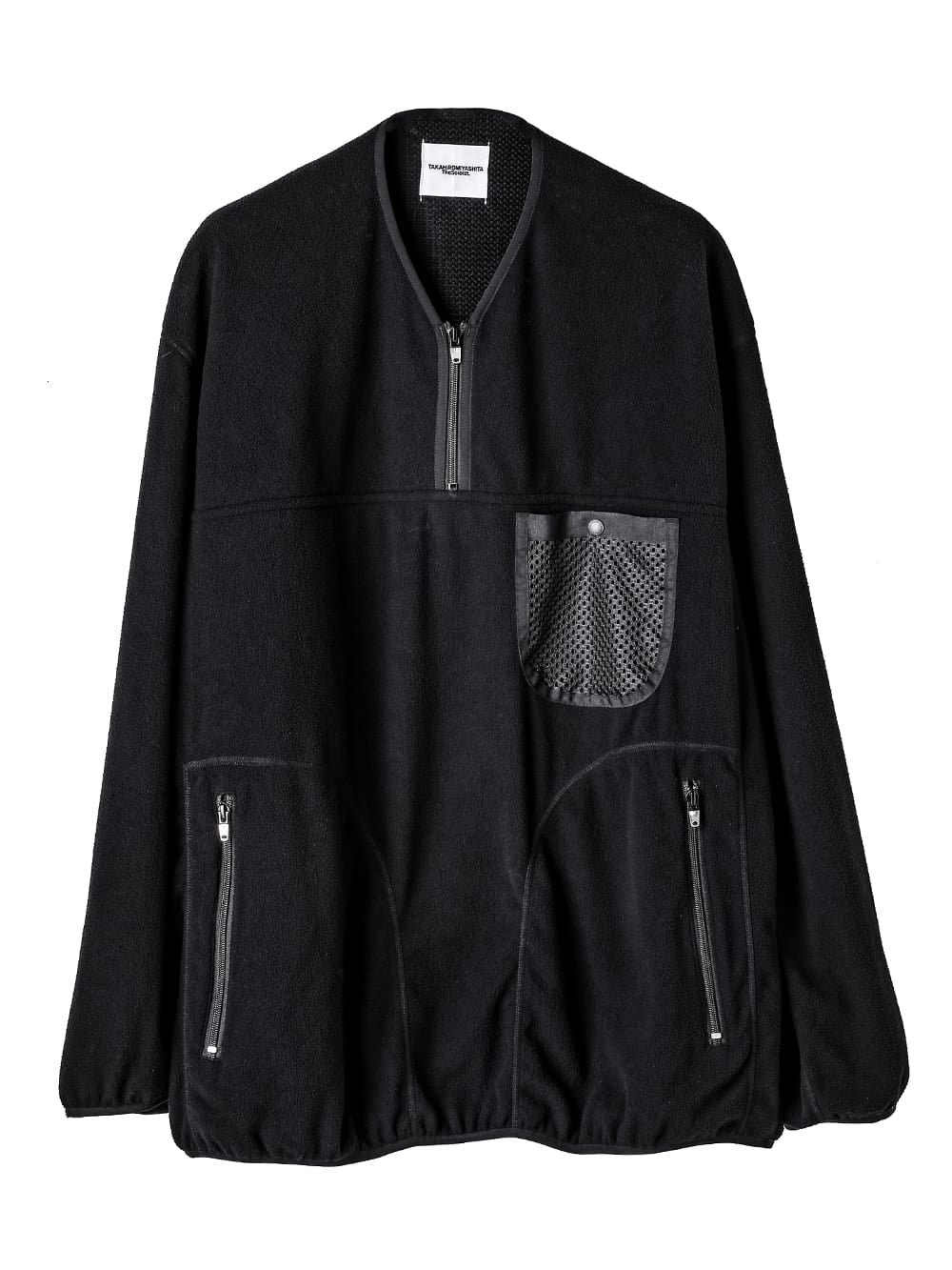 back gusset sleeve half zip fleece jacket.(solid)