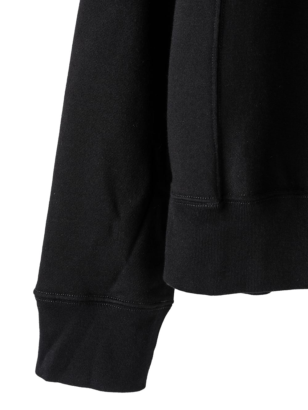 sc.0013AW25-black トロンプルイユタキシードクルーネックスウェット