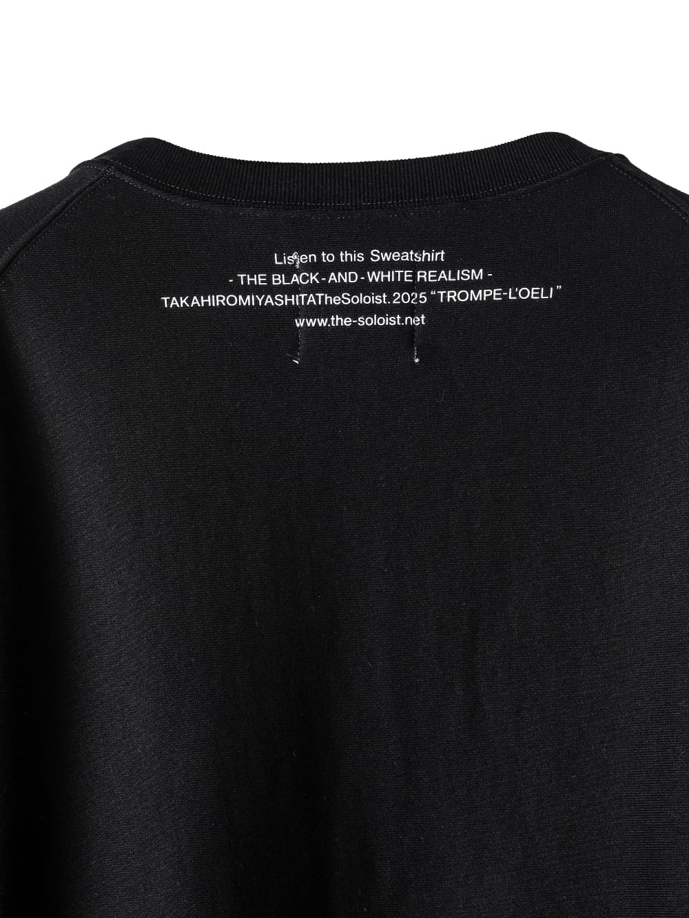 sc.0014AW25-black トロンプルイユタキシードオーバーサイズドクルー