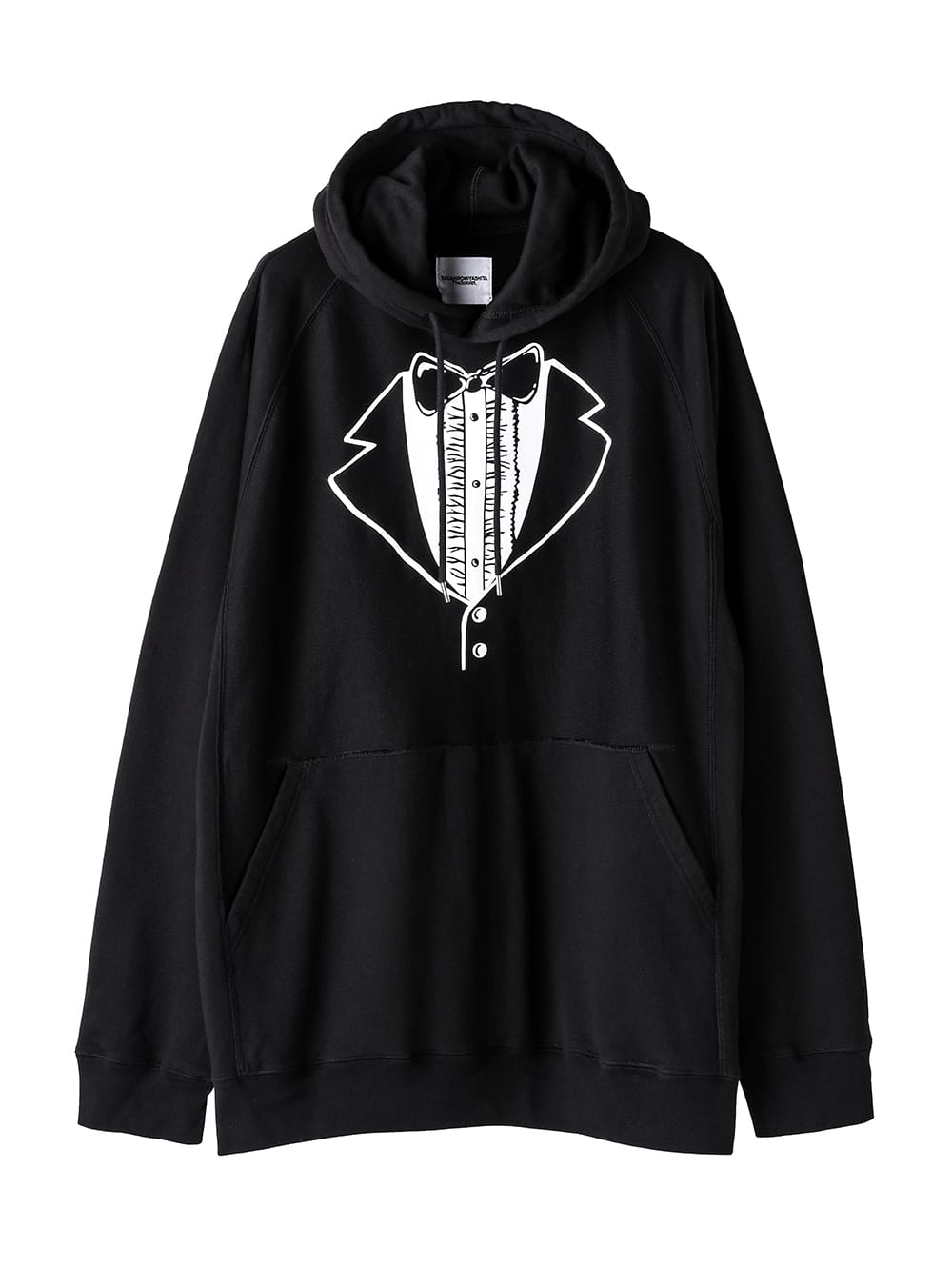 sc.0016AW25-black トロンプルイユタキシードオーバーサイズド