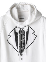 sc.0016AW25-white トロンプルイユタキシードオーバーサイズド