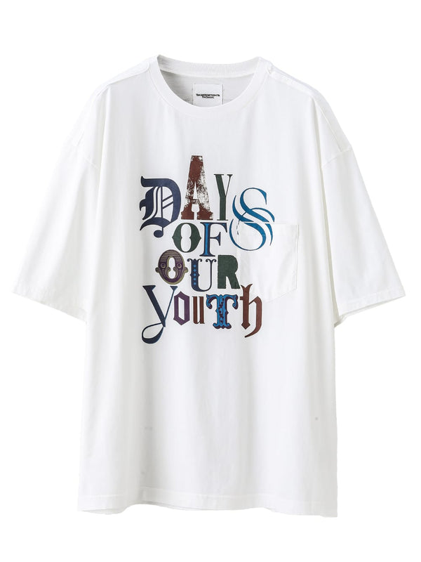 オーバーサイズドショートスリーブTシャツ(days of our youth color)