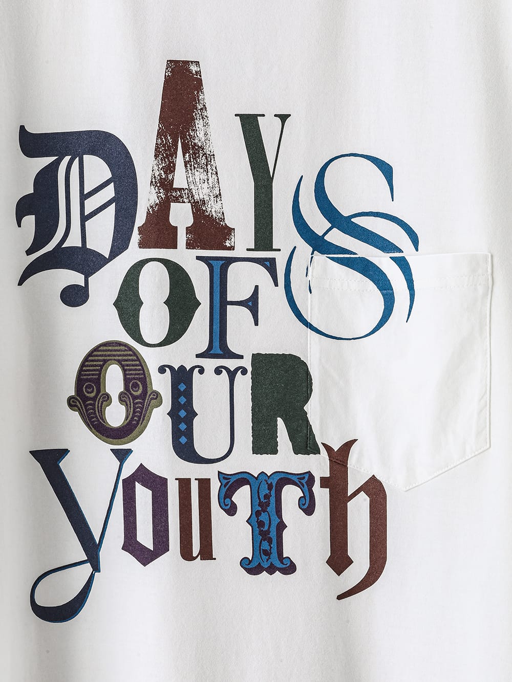 オーバーサイズドショートスリーブTシャツ(days of our youth color)