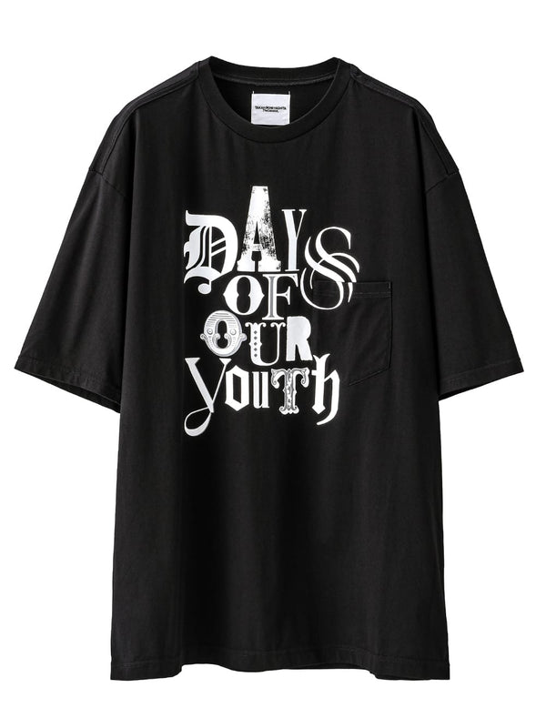 オーバーサイズドショートスリーブTシャツ(days of our youth grey)